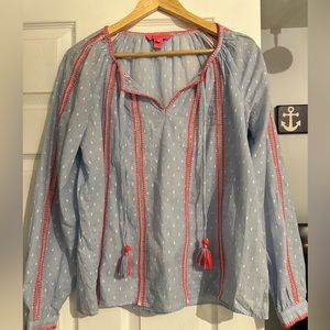 Lilly Pulitzer Tunic Top with cute detail. Size medium.